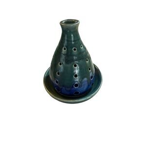 Hand made Ceramic Candle Holder/Lantern use with a battery operated candle Or te